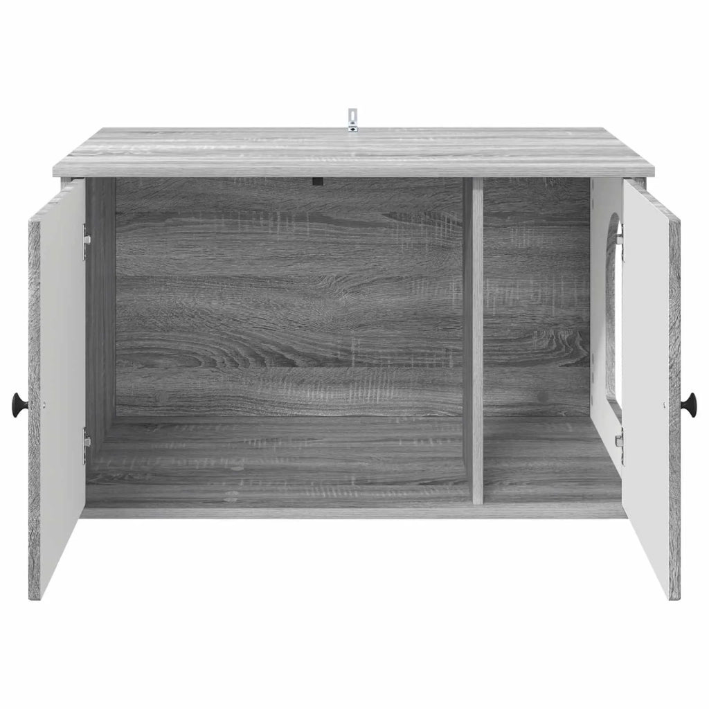 Casa per Gatti Grigio Sonoma 85 x 55 x 50 cm Legno multistrato