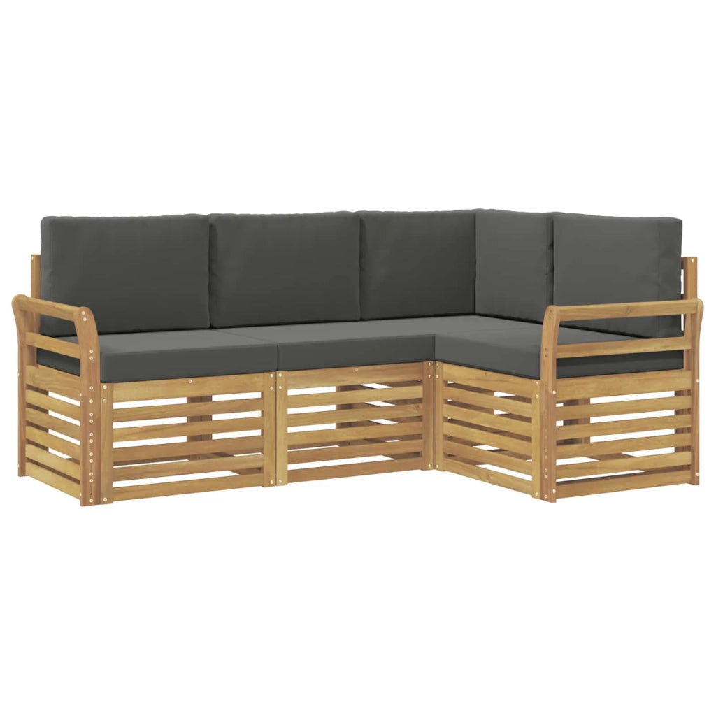 Set divani 4 pcs Bianco e Antracite 190 x 130,5 x 73 cm 3391757