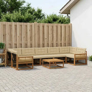 Set di divani da esterno con cuscino 8 pcs Naturale e Beige 3381317
