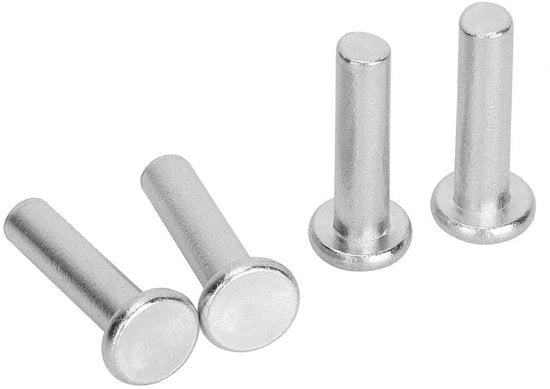 Set di viti a testa piatta in alluminio massello - 100 pezzi - contenuto in scatola di plastica - per uso domestico e industriale - organizzato in scatola di plastica - componenti di fissaggio