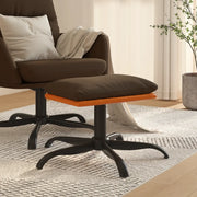 Poggiapiedi Marrone 60x60x39 cm in Tessuto e Similpelle cod mxl 57378