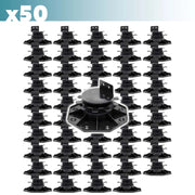Set 50 supporti per pavimenti galleggianti, Altezza regolabile 33-64mm Max 2700 kg, Piedini Decking