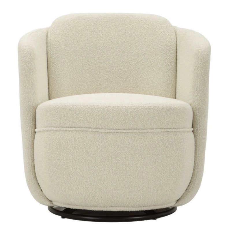 Poltrona Girevole Torino Crema cm 70x72x75 (altezza Seduta cm 44,5)