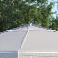 Copertura per Gazebo 3x3 m in PVC Impermeabile e Trasparente con Corde di Sicurezza, 300x300x80 cm