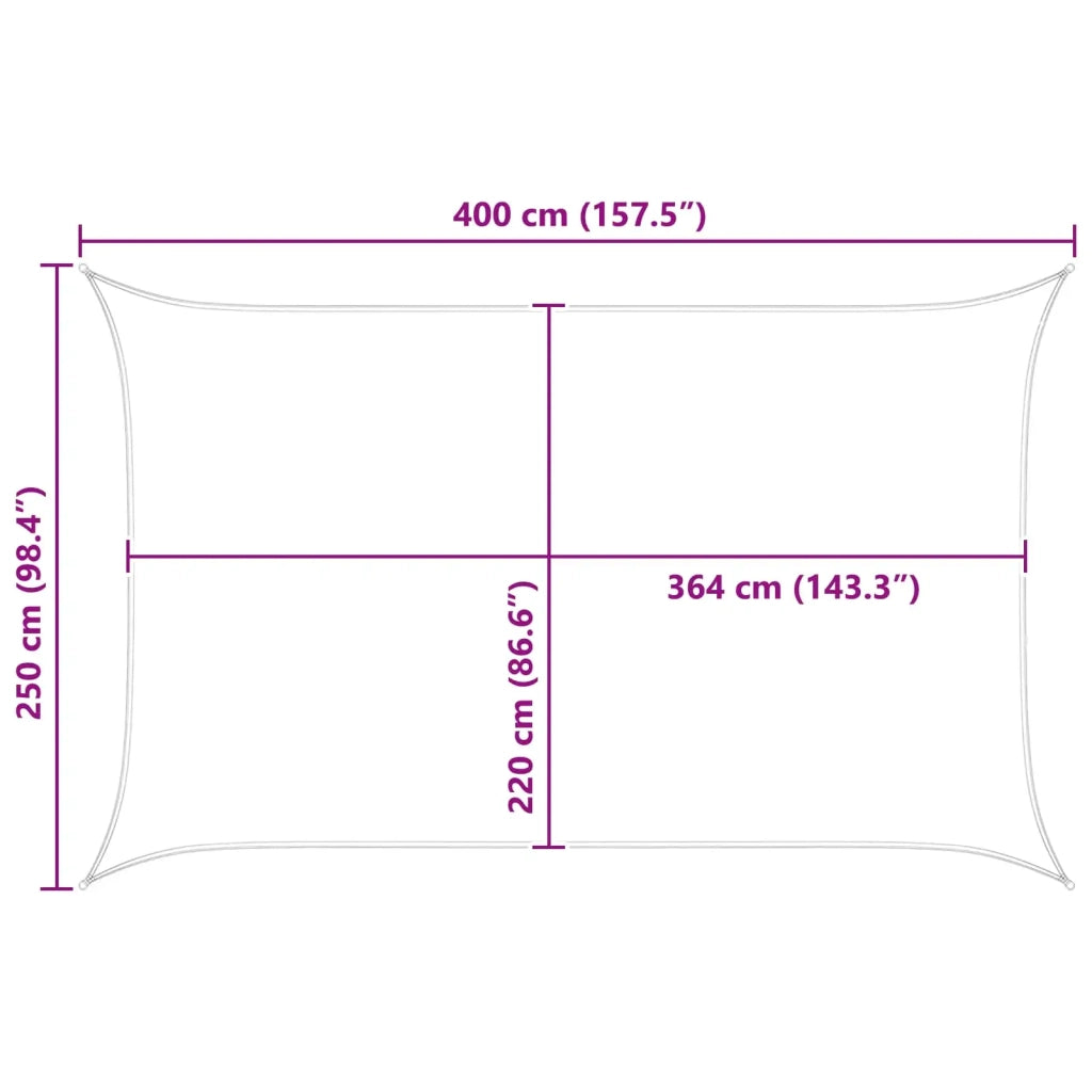 Vela da ombra solare Arancione e Marrone 4 x 2,5 m