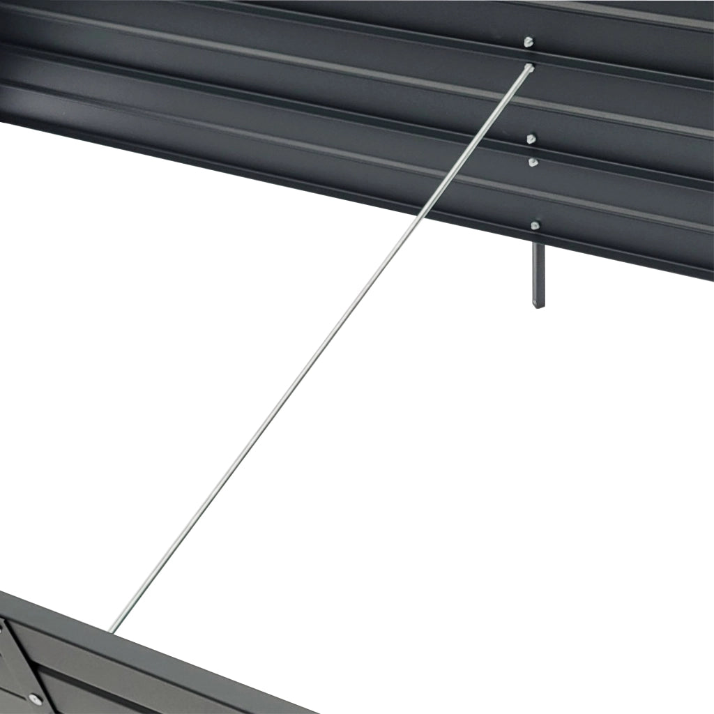 Fioriera rialzata KLASIKA GARDEN, rivestimento verniciato a polvere, antracite RAL7016 150x75x30