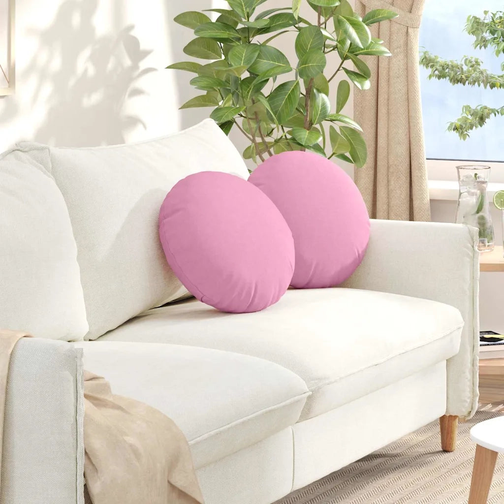 Cuscini per Seduta 2 pcs Rosa Ø40 x 13 cm Tessuto 42014135