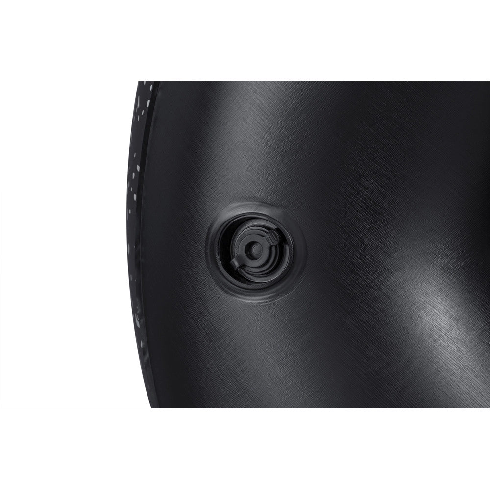 Trade Shop - Poltrona Pouf Gonfiabile 112x112x66cm Superficie Vellutata Design Macchiettato Casa Giardino - Nero