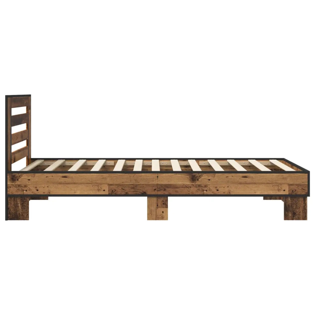 Struttura letto con testata Legno antico 80 x 200 cm