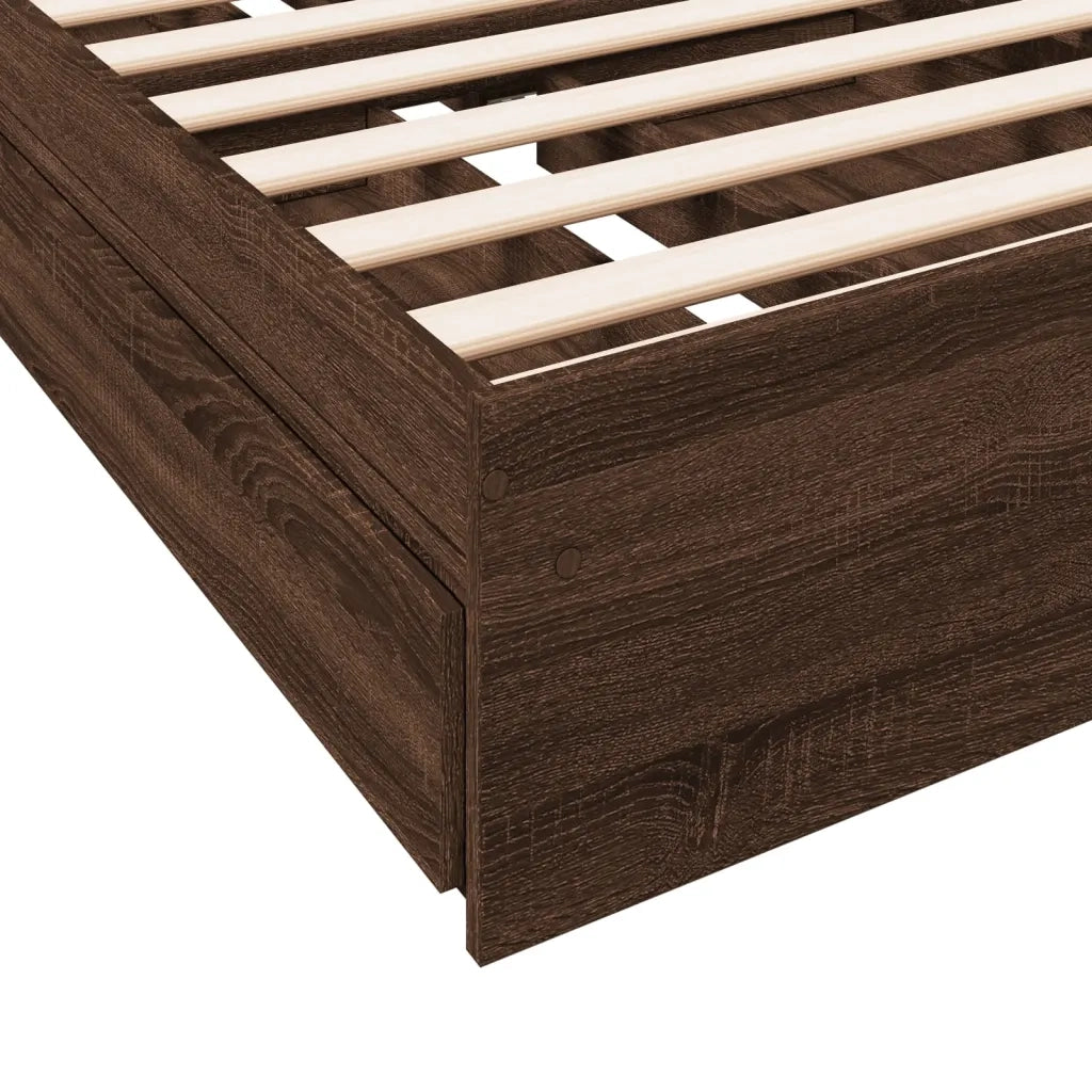 Giroletto Cassetti Rovere Marrone 75x190 cm Legno Multistrato