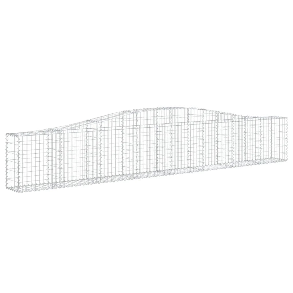Cesti Gabbioni ad Arco 2 pz 400x30x60/80 cm Ferro Zincato