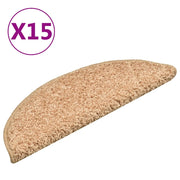 Tappetini per scale 15 pz | Gradini per Scale 56x17x3 cm Oro Semicircolari