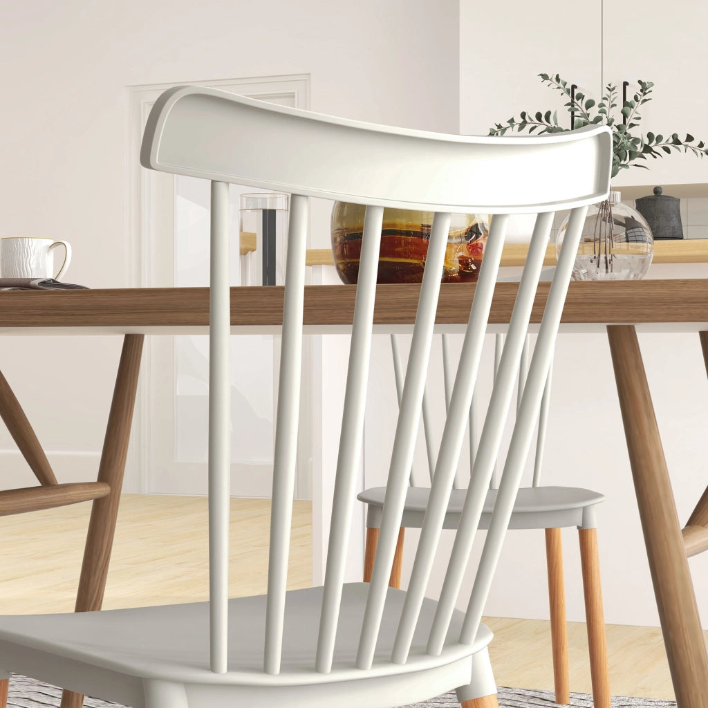 Set 4 Sedie Stile Scandinavo ¨C Zephmum ¨C Polipropilene Legno H¨ºtre Grigio 48x52.5x83 cm