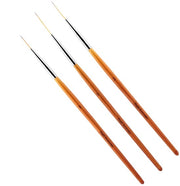 Set di Pennelli per Nail Art 3 Stuks - 15mm/20mm/25mm - Uso Professionale/Personale - Dettagli Fini/Disegni - Materiale Duraturo - Setole a Spazzolo non si Sfilano