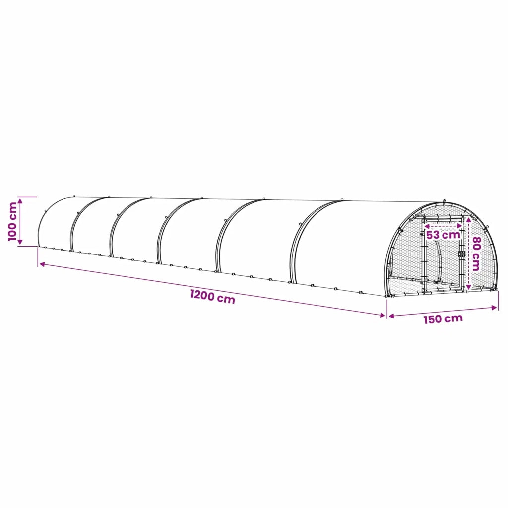 Pollaio Argento 1200 x 150 x 100 cm Acciaio zincato 3434675