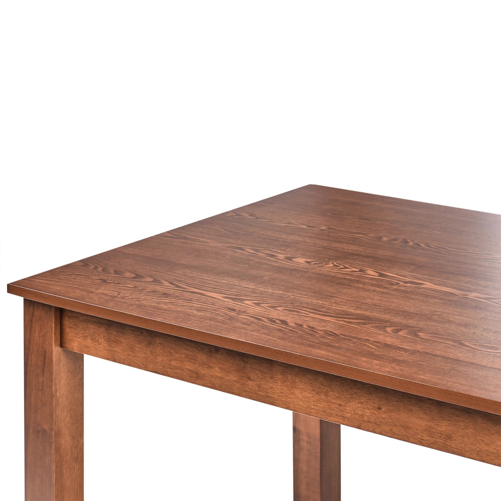 Tavolo da pranzo allungabile in legno di frassino scuro MDF Rubber Wood 160/240 x 90 cm Gambe in legno Piano rettangolare impiallacciato