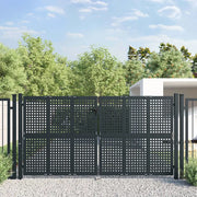 Cancello da Giardino Antracite 300x125 cm in Acciaio 154567