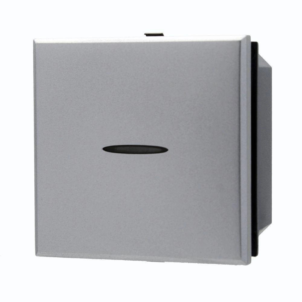 Trade Shop - Deviatore 1p Assiale 2m Unipolare Silver Compatibile Bticino Axolute -