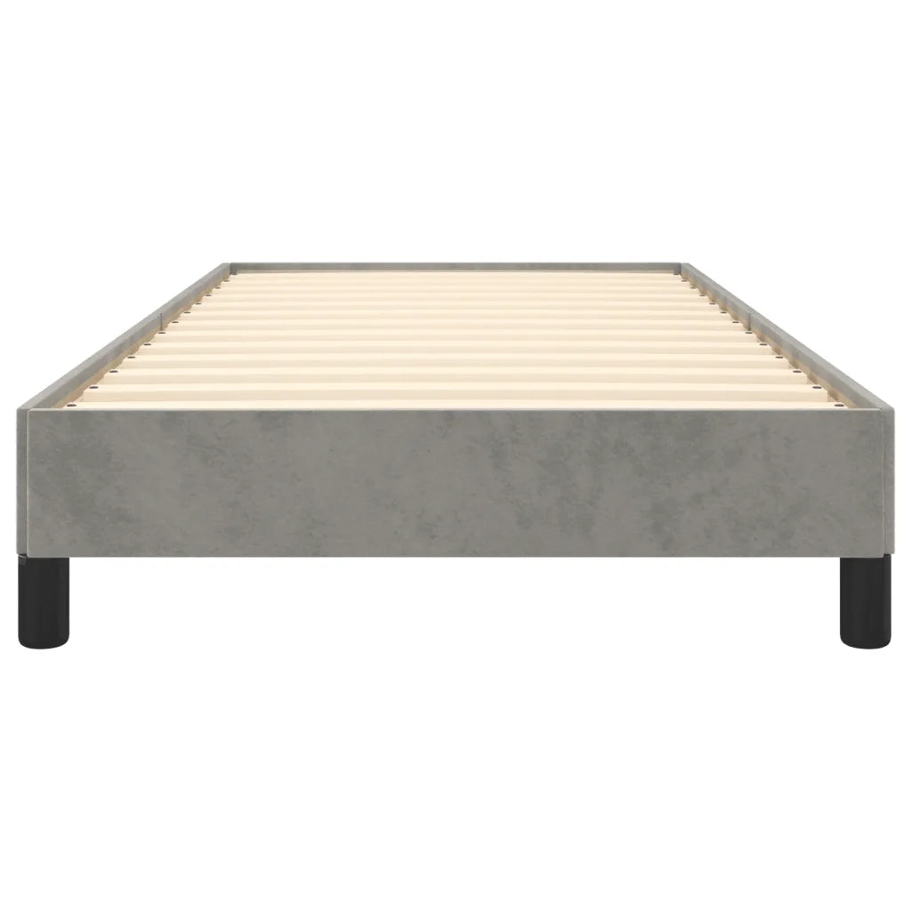 Giroletto senza Materasso-Struttura Letto Grigio Chiaro 90x190 cm Velluto 525001