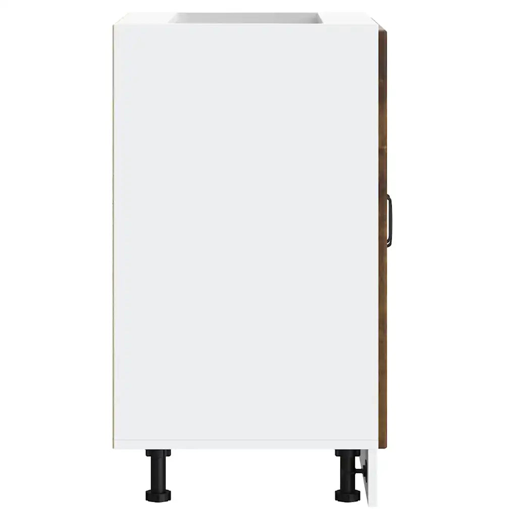 vidaXL Mobile Base Lavello Lucca Rovere Fumo in Legno Multistrato