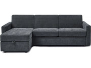 Divano angolare reversibile ed express trasformabile in tessuto "Celia" - 3 posti - Grigio