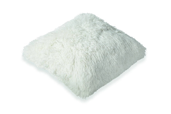 GLAM CUSCINO ARREDDO IN ECOPELLICCIA 45X45 BIANCO