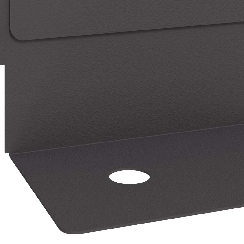 Bordura per Prato 10 pcs 102 x 4 x 4 cm Acciaio Nero 8008714