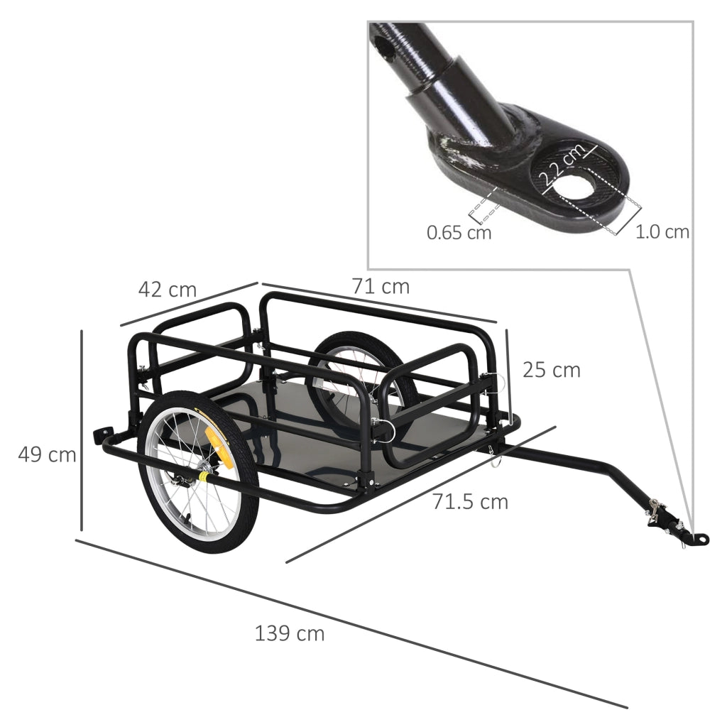 Portabiciclette con pareti pieghevoli ¨C Minimal ¨C Acciaio, PE, 139x71.5x49 cm, Nero