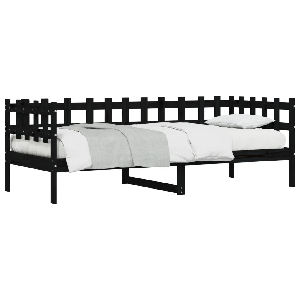 Dormeuse Nera 90x190 cm in Legno Massello di Pino 840384