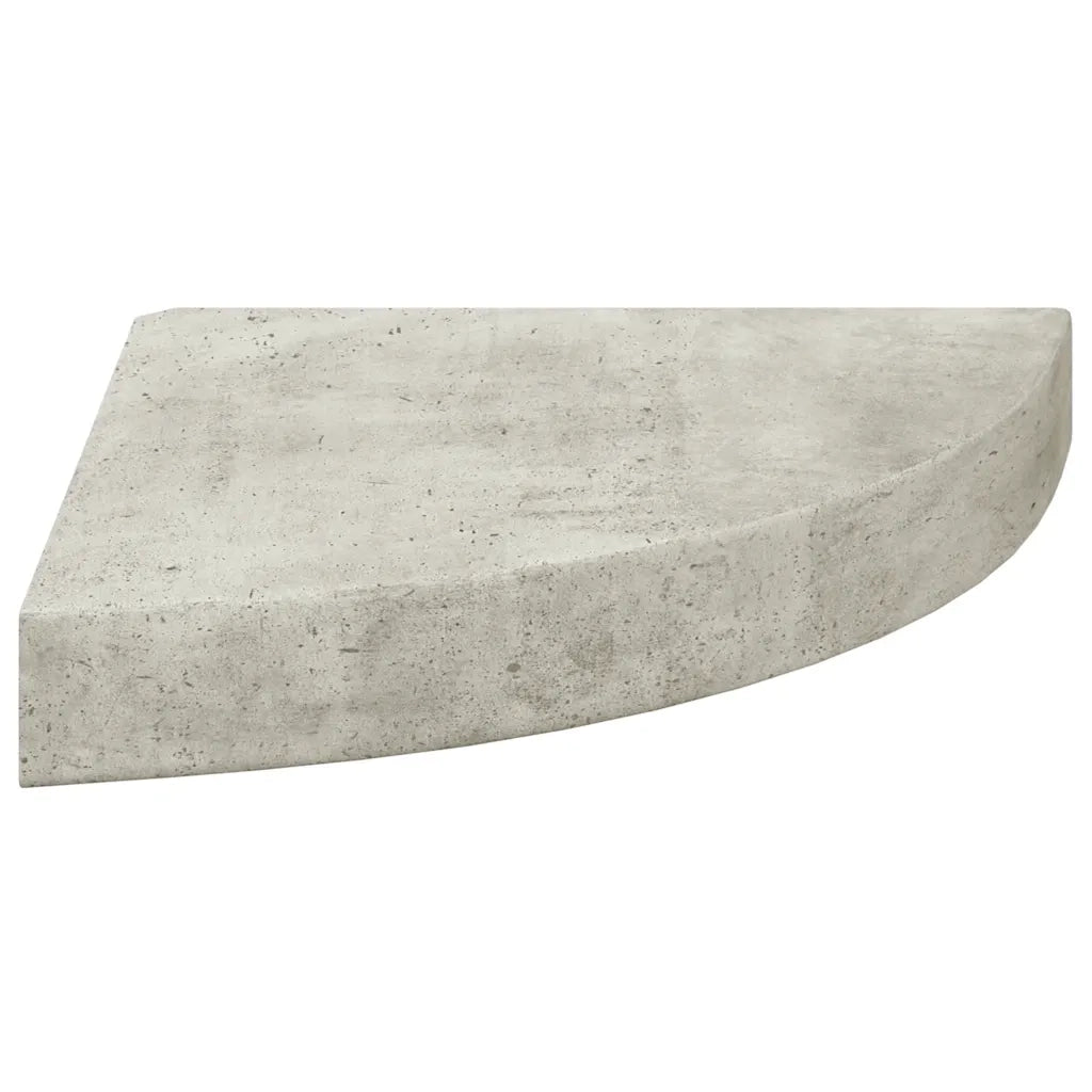 Mensole Angolari 4 pz Grigio Cemento 25x25x3,8 cm in MDF 326635