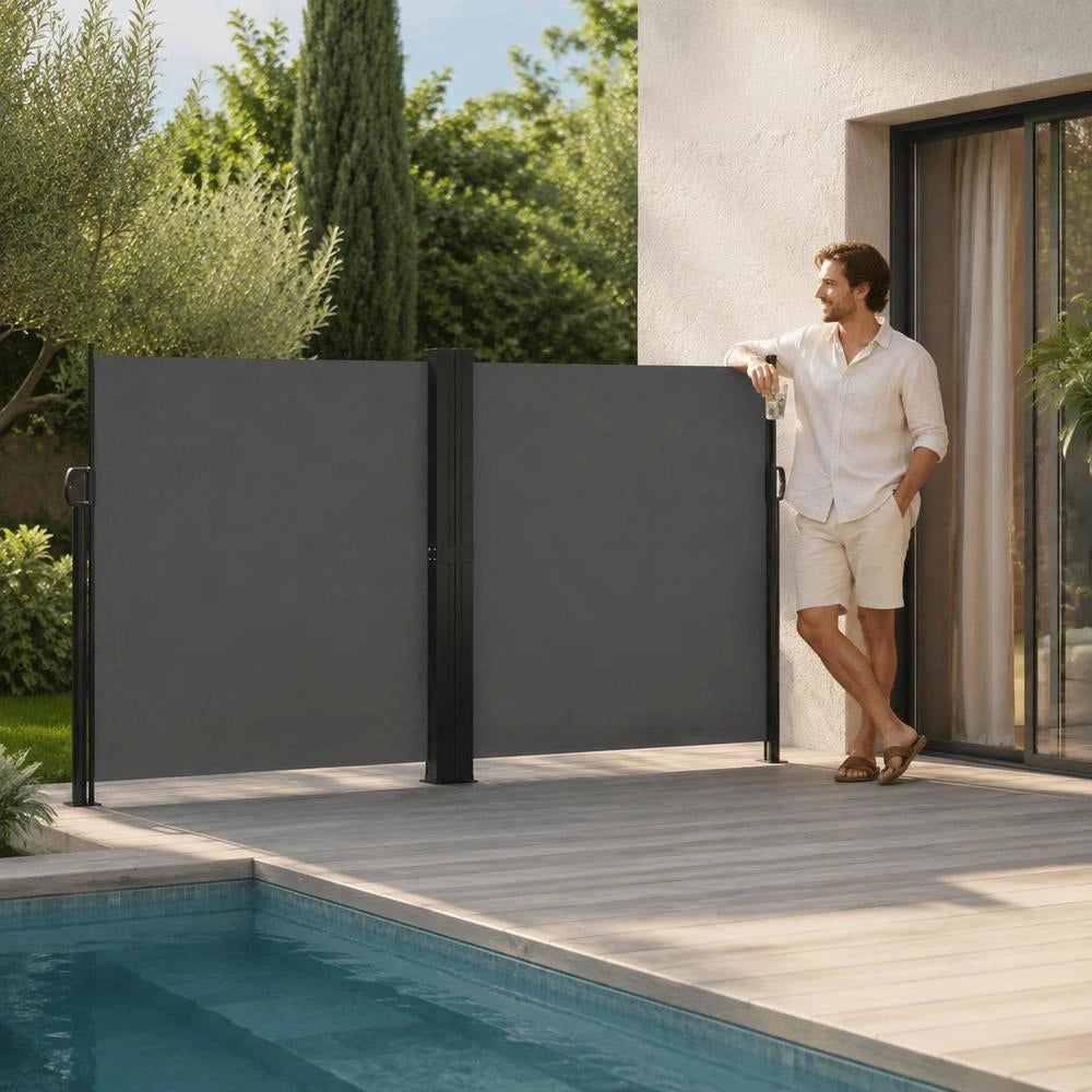 Extendable Side Awning, Anthracite, 180x1000 Cm
