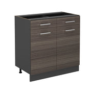 Vicco Mobiletto base per cucina Grigio nobile 80 cm senza piano di lavoro