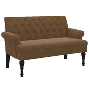 Panca con Schienale Marrone 120x62x75,5 cm in Scamosciato CFW2285287