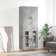 Credenza-Buffet-Armadio da cucina Grigio Cemento 69,5x34x180 cm in Legno Multistrato 223269