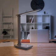 Lampada da tavolo pieghevole 180° 3 colori con ricarica wireless QI 10W AT76284