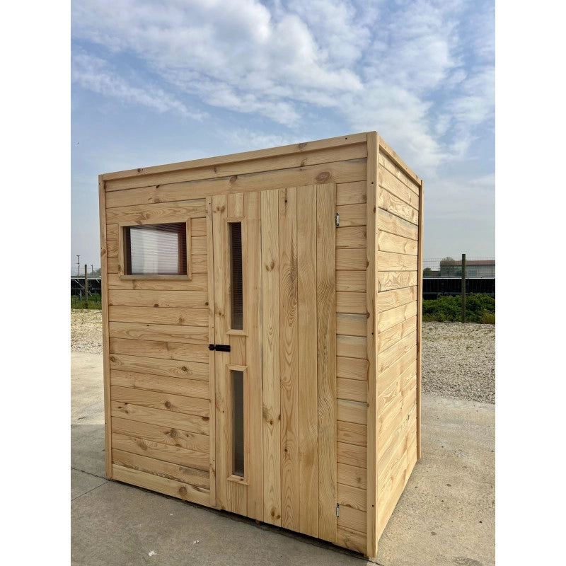 Casetta da giardino in legno da esterno con Pavimento, perline spessore 16mm  mod. C120P