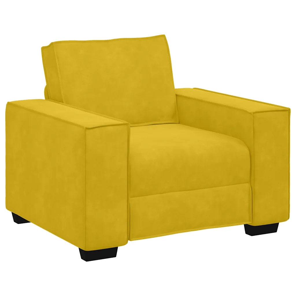 Divano Sedia-Poltrona-Sofa Relax Giallo 60 cm Velluto 671022