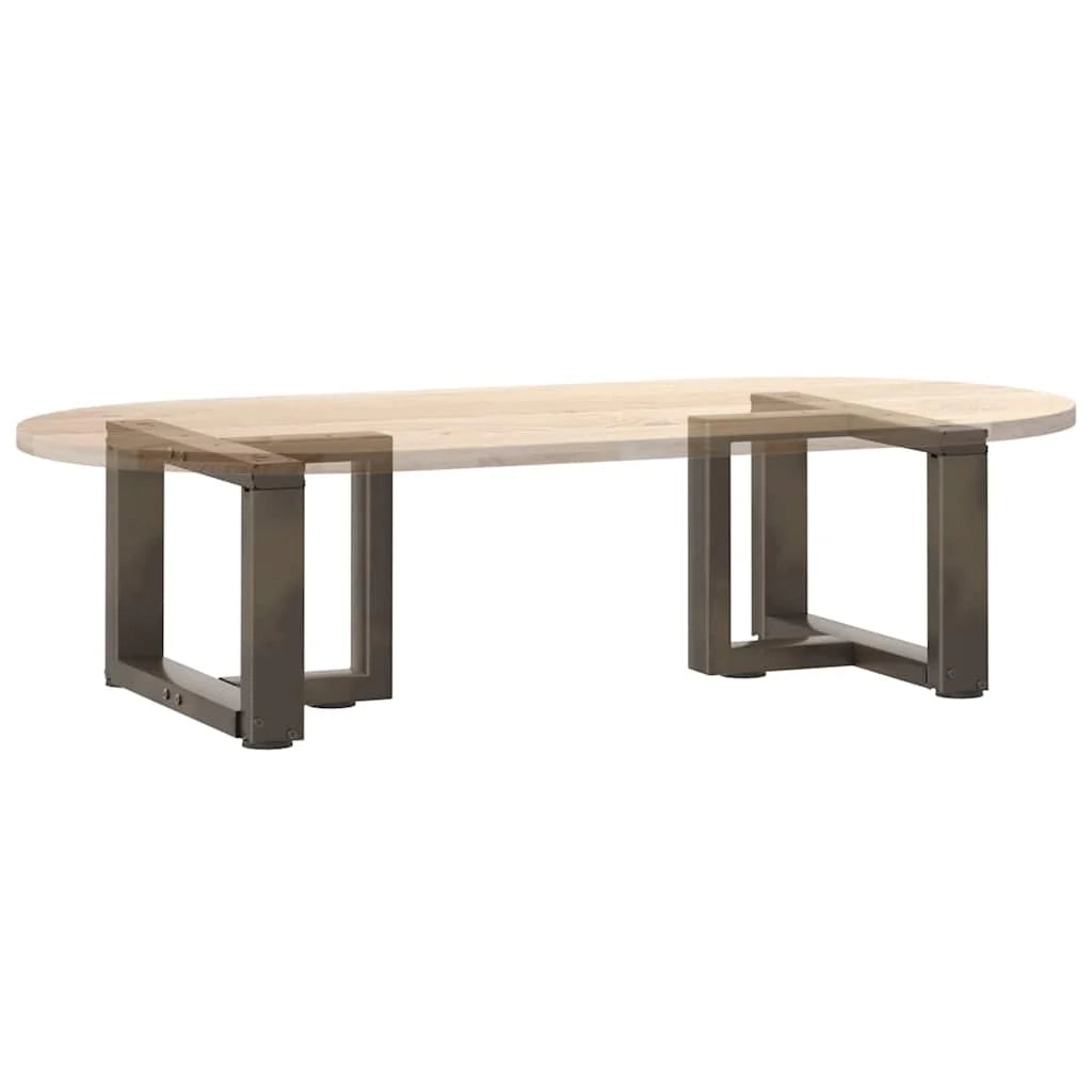 Set di 2 gambe per tavolino a forma di T 40 x 25 x 30 cm design moderno con piedini regolabili acciaio nero 02_0057277