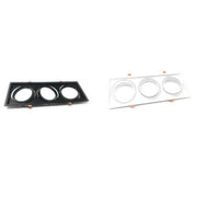 Trade Shop - Portafaretti Incasso Triplo Per Faretto Ar111 Rettangolare Orientabile P-ar111-3 -