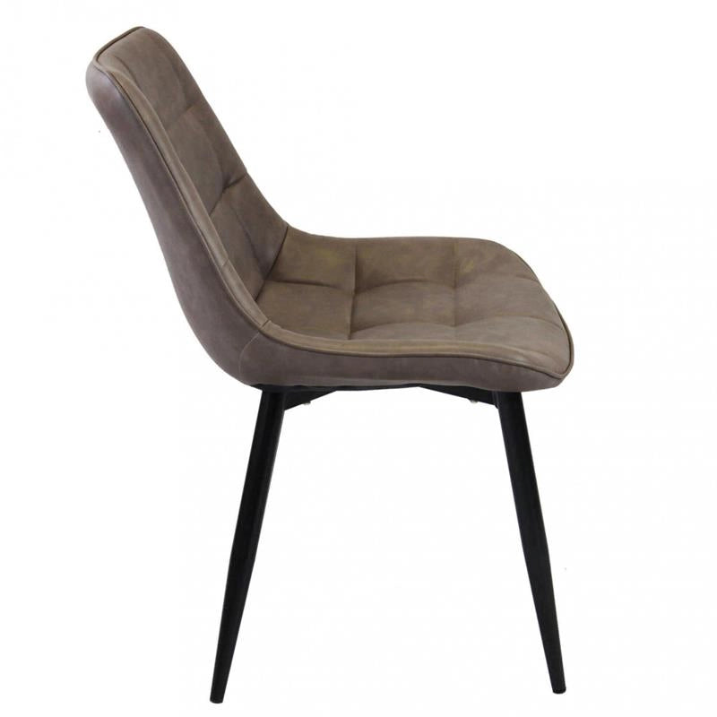 POLTRONA WINONA IN ECOPELLE CON STRUTTURA IN METALLO 59X51X82H CM MARRONE OKX