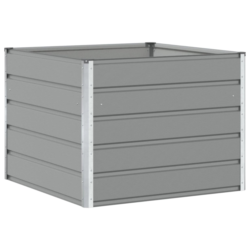 Fioriera Grigio chiaro 100 x 100 x 75 cm Acciaio 42018131