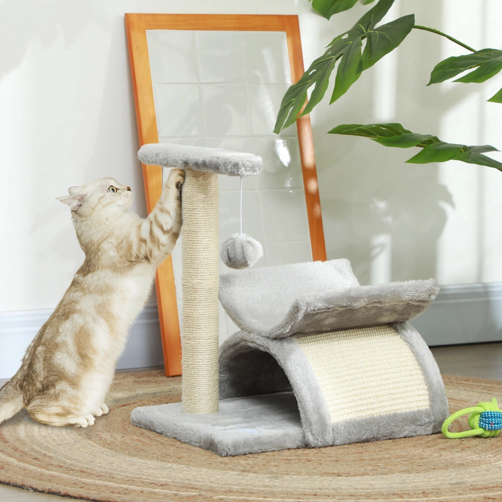 Torre per Gatti con Poste Rascatore ¨C zephmum ¨C Grigio 40x30x43 cm