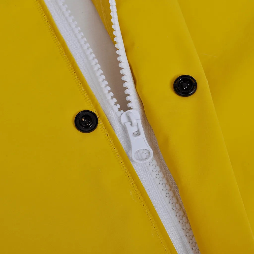 vidaXL Impermeabile Lungo Resistente all'Acqua Cappuccio Giallo XXL