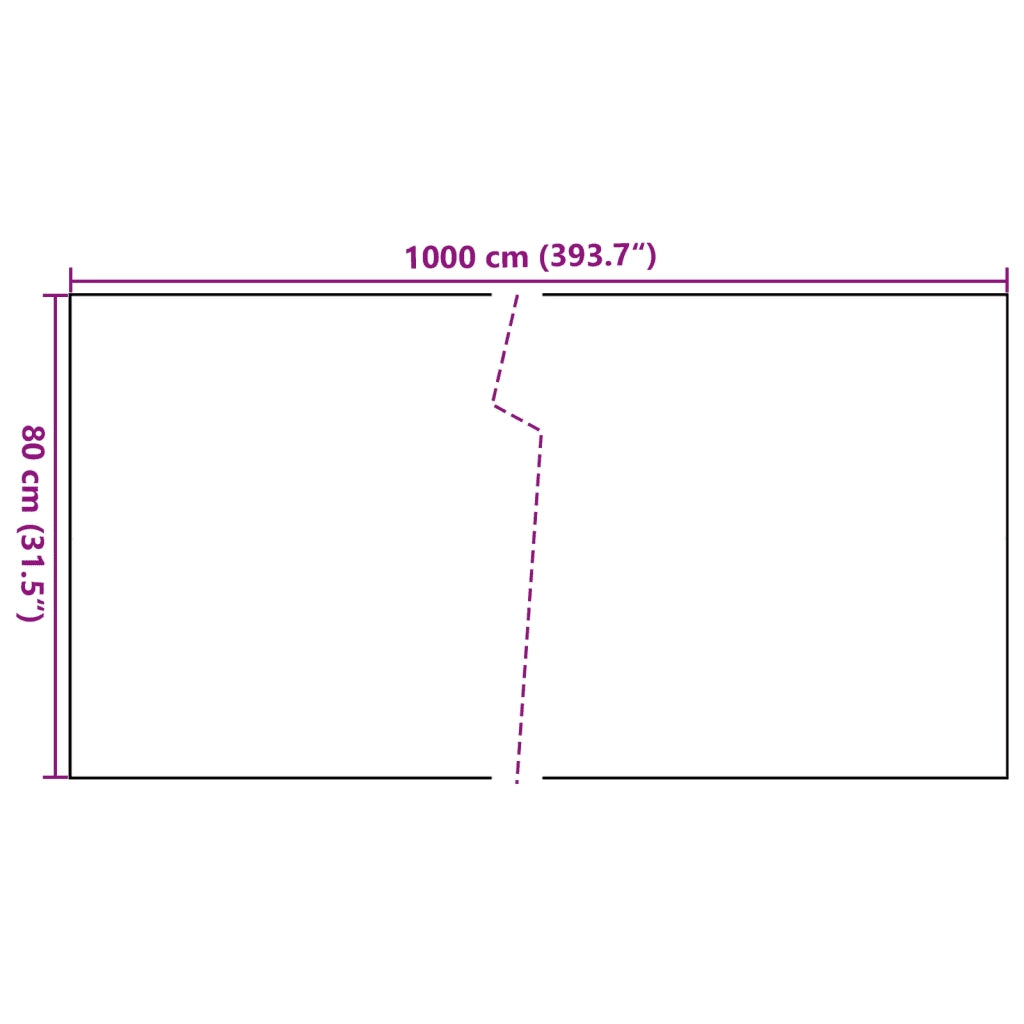 Paravento da Balcone Marrone e Nero 1000x80 cm in Polyrattan 156262