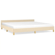 Letto matrimoniale | Letto per adulti | Giroletto senza Materasso Crema 200x200 cm in Tessuto
