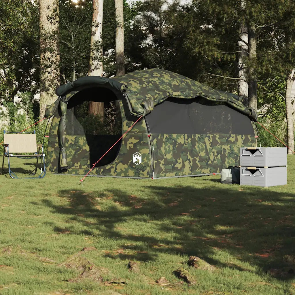 Tenda Familiare a Tunnel per 6 Persone Mimetica Resistente all'acqua 4009577