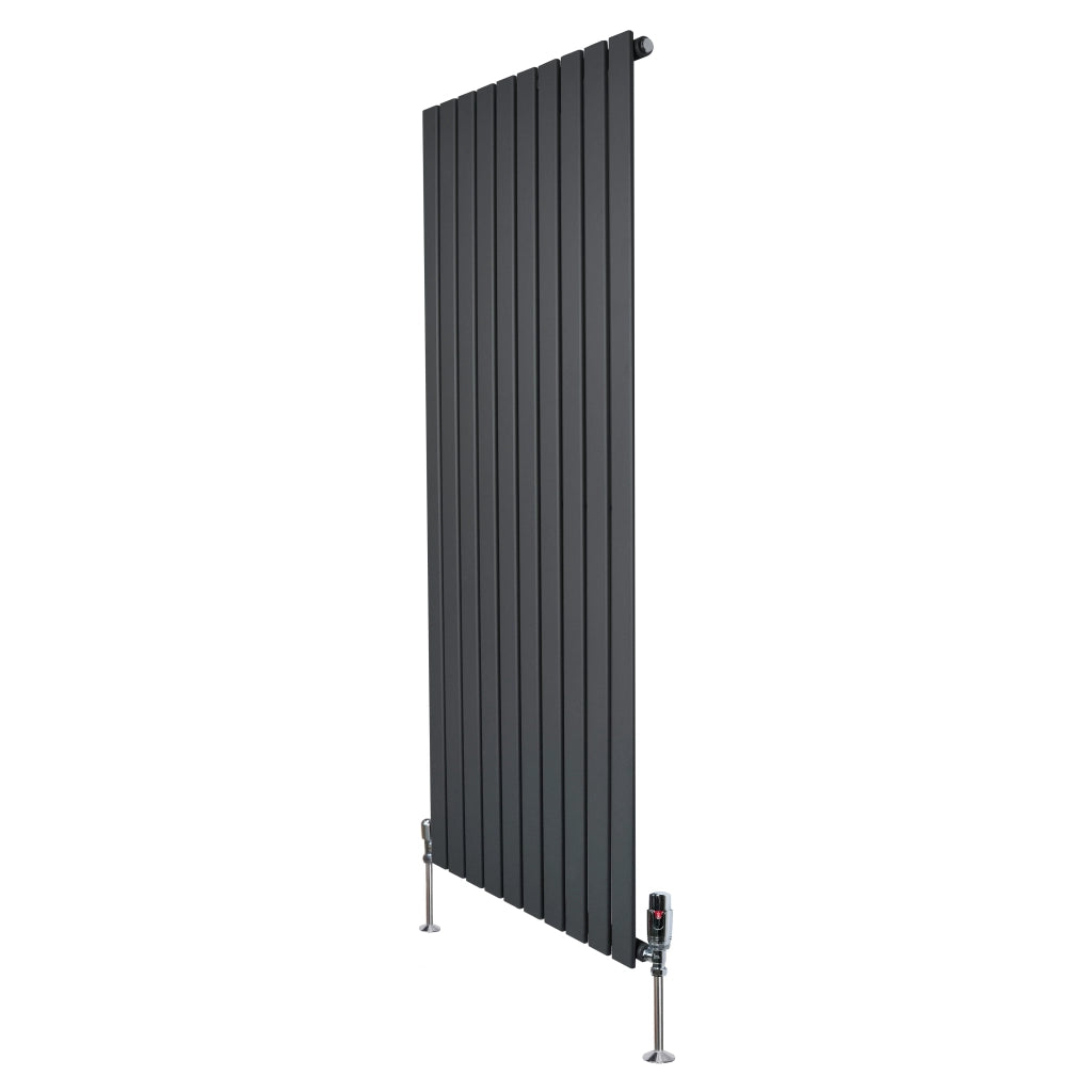 Radiatore Verticale 1600 x 700 mm con Valvole TRV Grigio Antracite