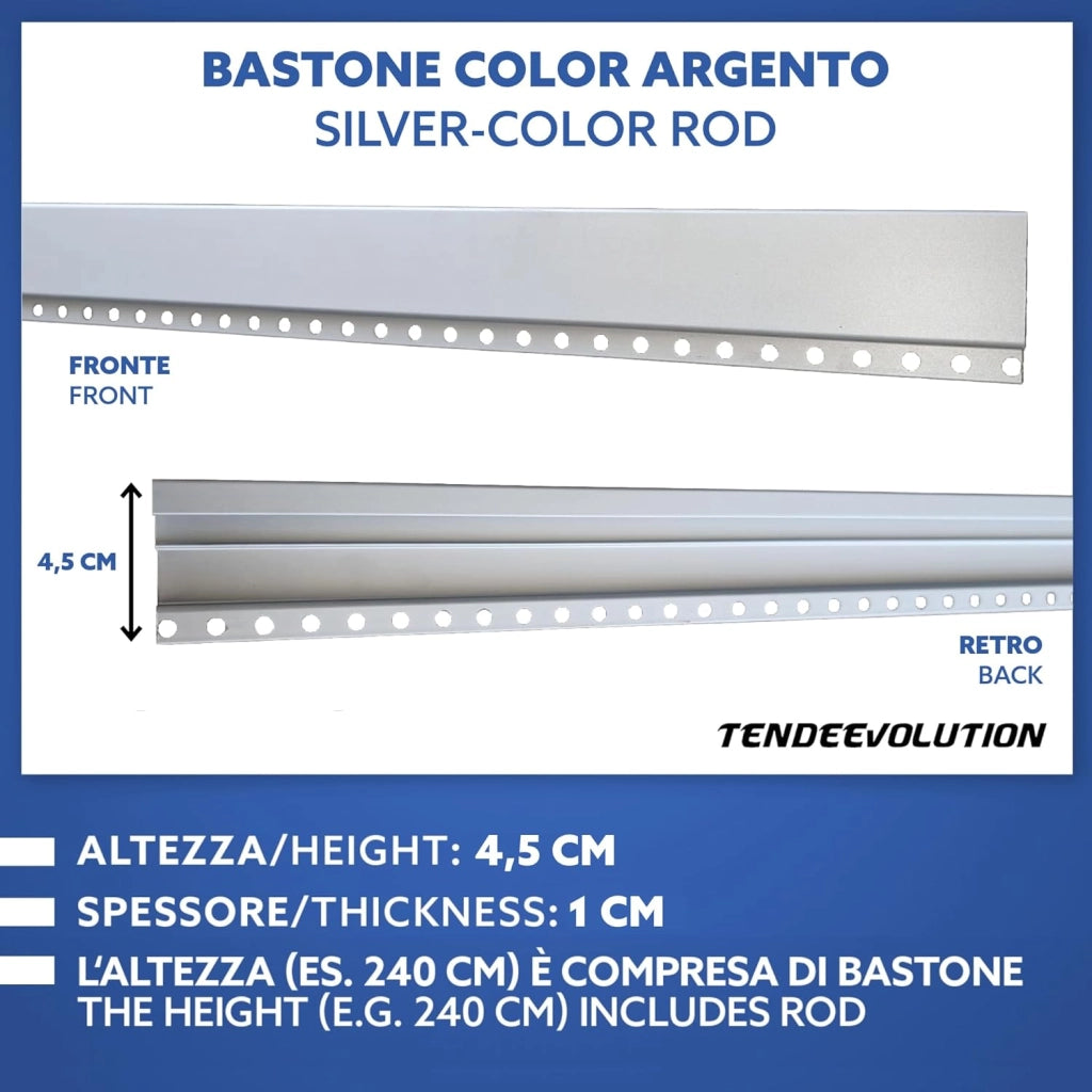 Tenda Catena Antimosche Alluminio Argento | Largh. 0,80m x Alt. 2m | Protezione Insetti, Porta, Esterno, Interno, Casa, Ufficio