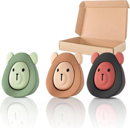 Set di 3 fermagli per protezione porta, muro e pavimento - adesivo - adatto a porte, muro, frigorifero e armadi