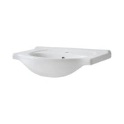 Lavabo da incasso CALMA 65 cm in ceramica bianca lucida